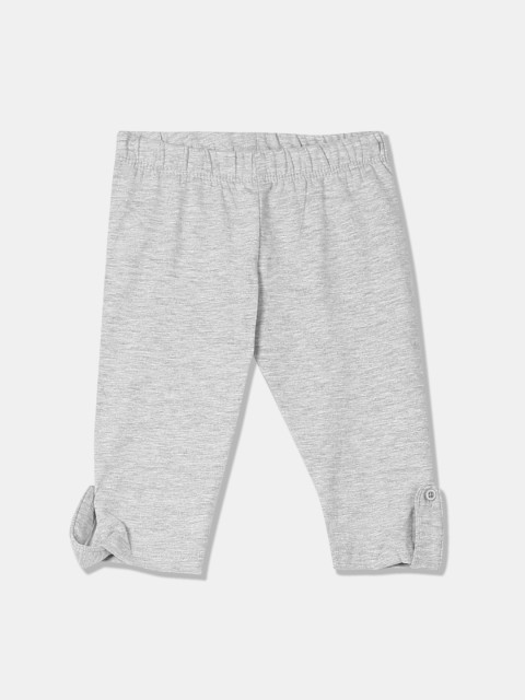 

Donuts Girls Grey Solid 3/4th Length Leggings
