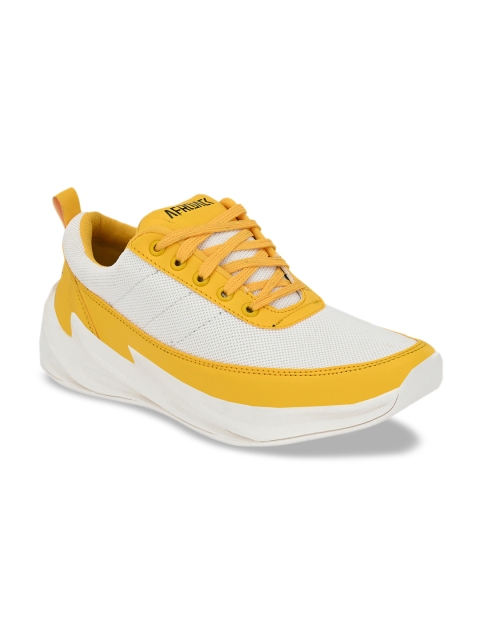 AfroJack Men Yellow Colorblocked Sneakers