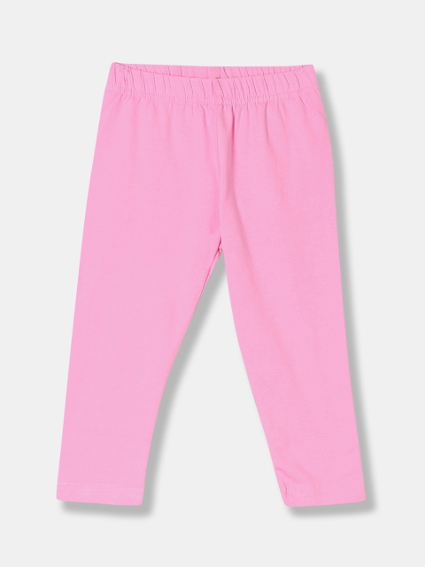 

Donuts Infant Girls Pink Solid Ankle-Length Leggings