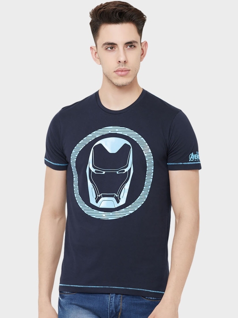 

Free Authority Men Navy Blue Iron Man Printed T-shirt