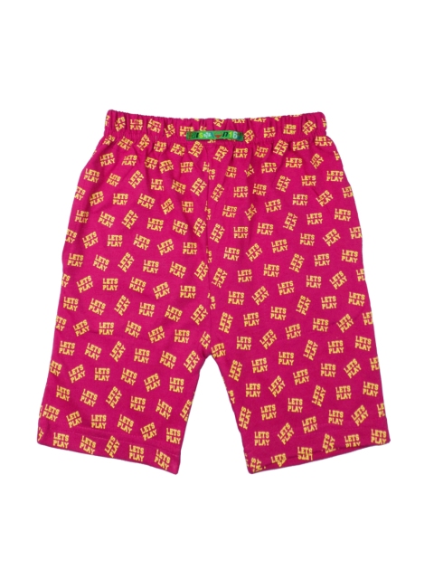 

SWEET ANGEL Boys Pink Printed Regular Shorts