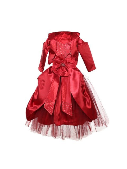 

Samsara Couture Girls Maroon Embellished Fit and Flare Dress
