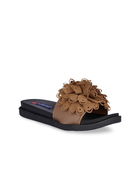 

MSC Women Brown Solid Open Toe Flats