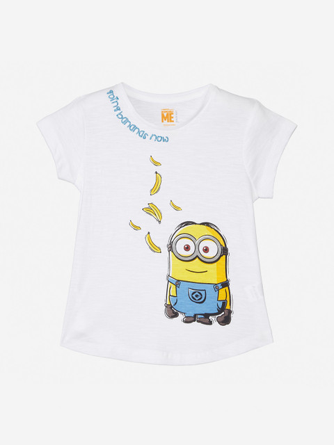 

Kids Ville Minions featured White Tshirt for Girls