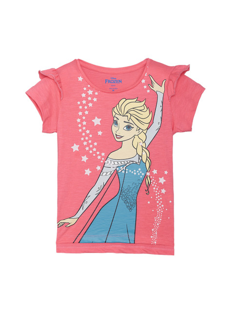 

Kids Ville Frozen featured Pink Tshirt for Girls