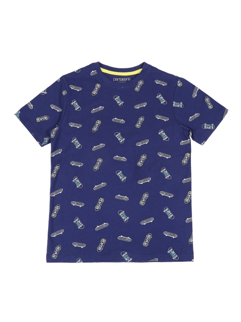 

Pantaloons Junior Boys Navy Blue Printed Round Neck T-shirt