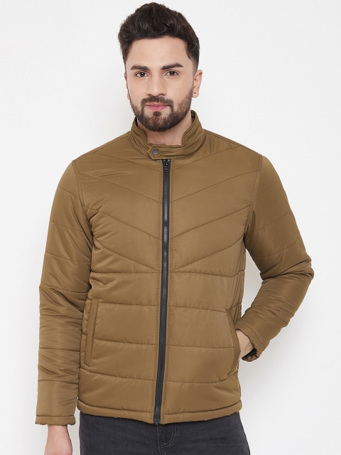 

Canary London Men Olive Brown Solid Lightweight Puffer Jacket