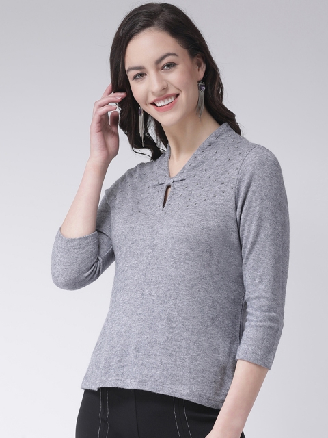 

Latin Quarters Women Grey Solid Top