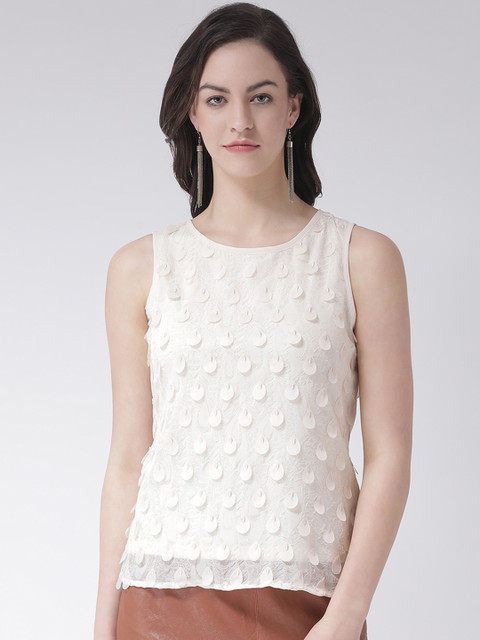 

Latin Quarters Women Beige Self Design Top