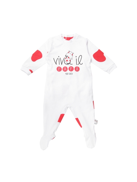 

Chicco Kids White & Red Printed Sleepsuit