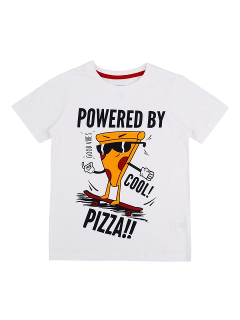 

Pantaloons Junior Boys White Printed Round Neck T-shirt