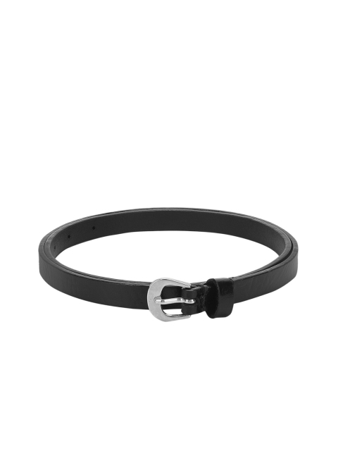 

Aditi Wasan Women Black Solid Slim Leather Belt