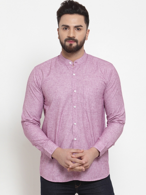 

JAINISH Men Lavender Classic Regular Fit Solid Casual Shirt