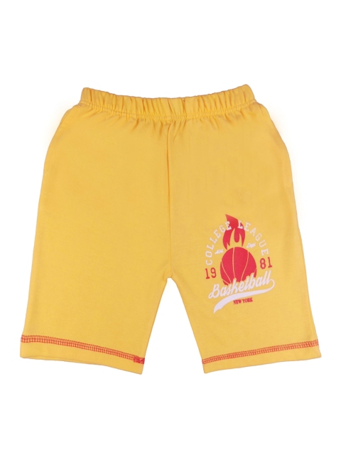 

SWEET ANGEL Boys Yellow Solid Regular Fit Shorts