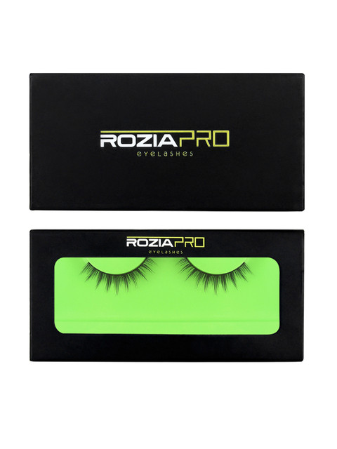 

Rozia Women Soft Natural Black Reusable Artificial Eyelashes