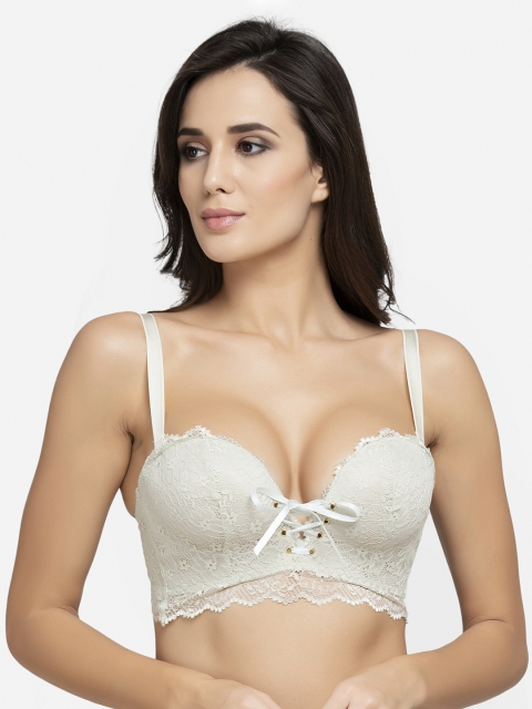 

AVANT-GARDE PARIS Green Lace Non-Wired Heavily Padded Push-Up Bra 662957148558