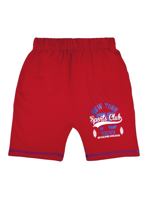 

SWEET ANGEL Boys Red Solid Regular Shorts