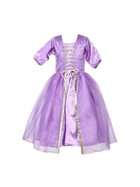 

Samsara Couture Girls Purple Self Design Rapunzel Fit and Flare Dress