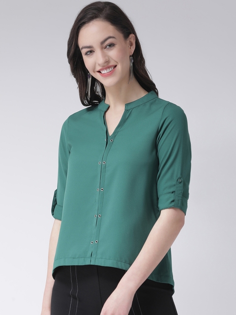 

Latin Quarters Women Green Solid Top