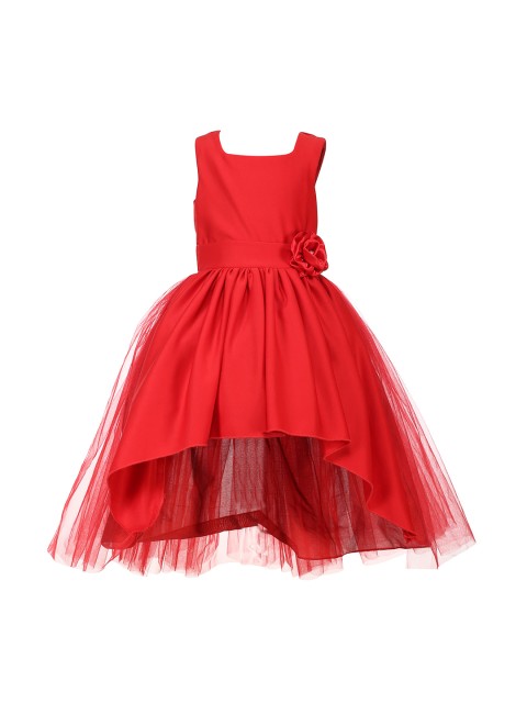 

Samsara Couture Girls Red Solid Fit and Flare Dress