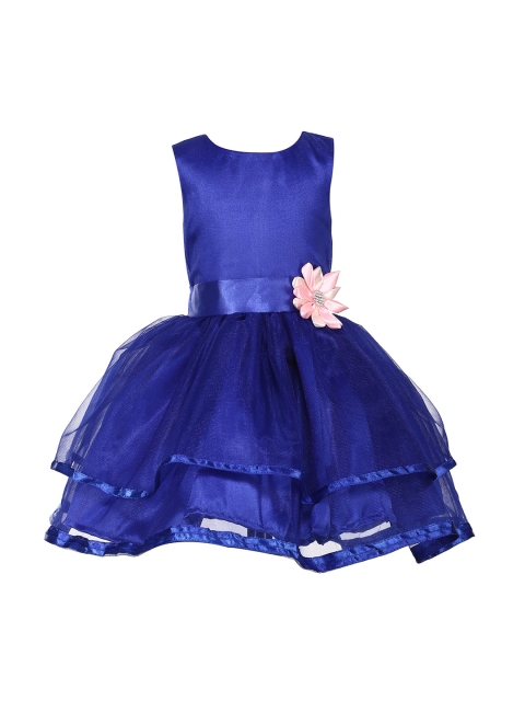 

Samsara Couture Girls Blue Solid Fit and Flare Dress