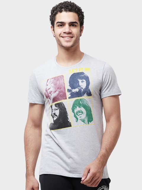 

Free Authority The Beatles featured Grey Tshirt for Men, Grey melange