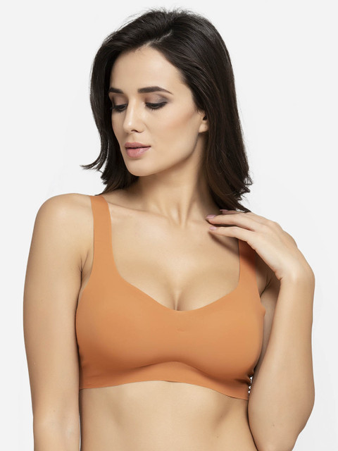 

AVANT-GARDE PARIS Orange Solid Non-Wired Lightly Padded Push-Up Bra 662636012996