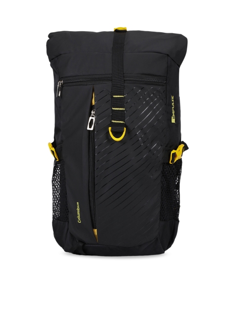 Impulse Unisex Black & Yellow Colourblocked Large 45 Litres Christopher Rucksack
