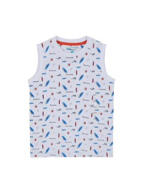 

Pantaloons Junior Boys White Printed Round Neck T-shirt