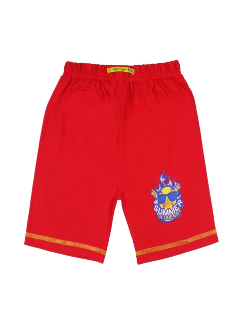 

SWEET ANGEL Boys Red Solid Regular Fit Shorts