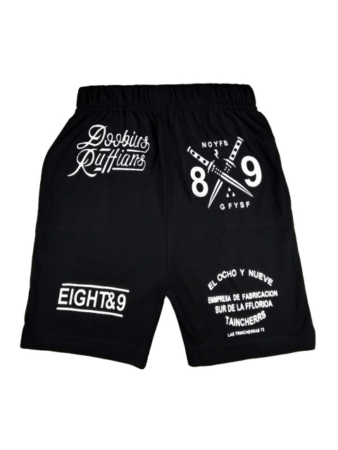 

SWEET ANGEL Boys Black Printed Regular Fit Shorts