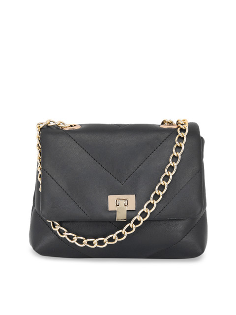 

yelloe Black Solid Sling Bag