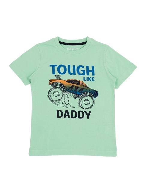 

Pantaloons Junior Boys Green Printed Round Neck T-shirt