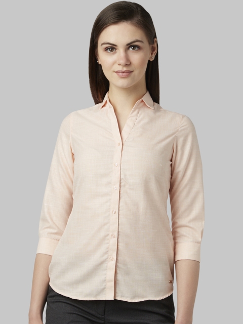 

Park Avenue Women Orange Regular Fit Solid Casual Shirt