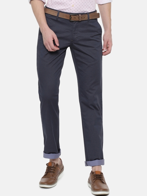 

Louis Philippe Sport Men Navy Blue Slim Fit Solid Regular Trousers