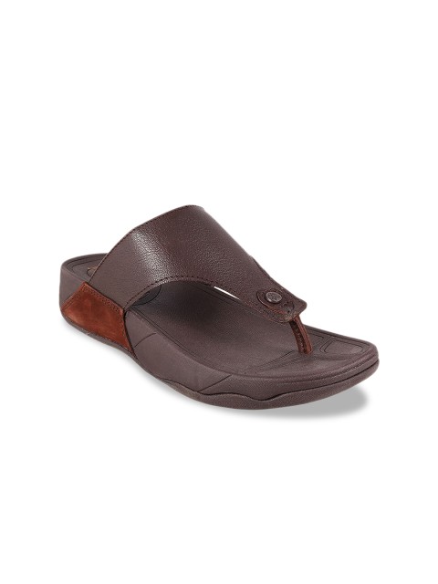 

Metro Men Coffee Brown Leather Comfort Sandals