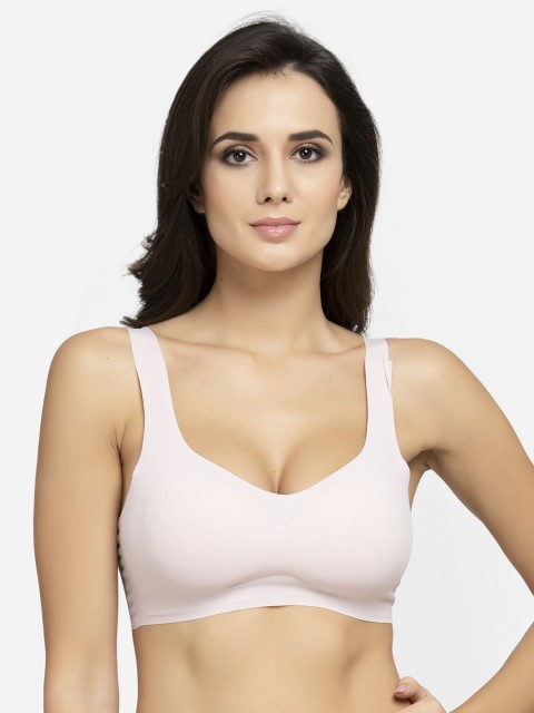 

AVANT-GARDE PARIS Pink Solid Non-Wired Lightly Padded Sports Bra 662878478758