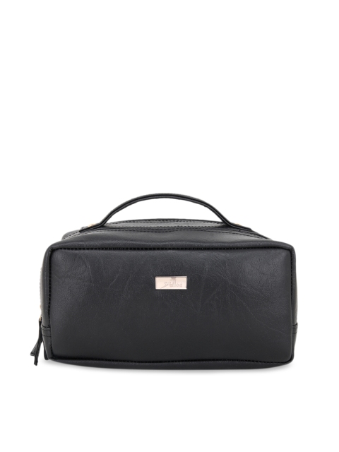 

yelloe Women Black Solid Two Compartment Travel Pouch