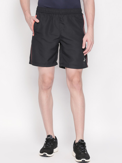 

FiTZ Men Black Solid Regular Fit Regular Shorts