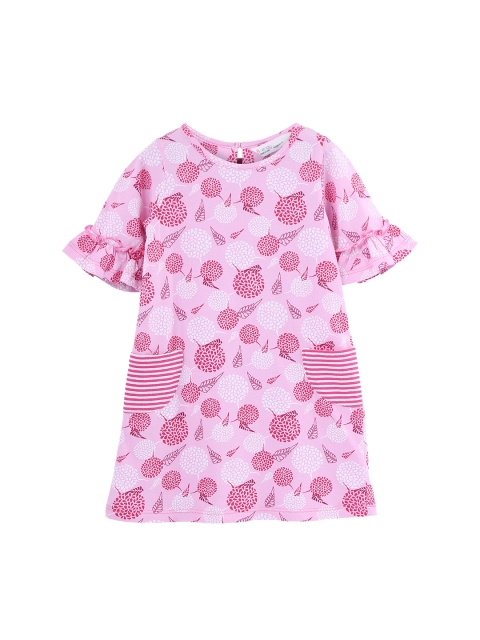 

Beebay Girls Pink Printed T-shirt Dress