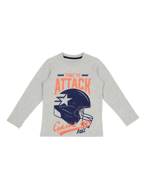 

Pantaloons Junior Boys Grey Printed Round Neck T-shirt