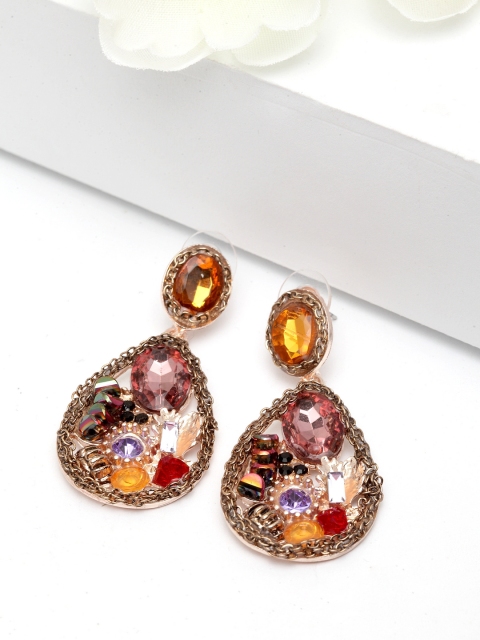 

AVANT-GARDE PARIS Gold-Plated Contemporary Drop Earrings, Multi