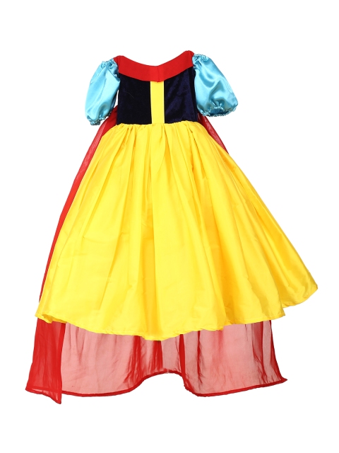 

Samsara Couture Girls Yellow Colourblocked Snow White Empire Dress