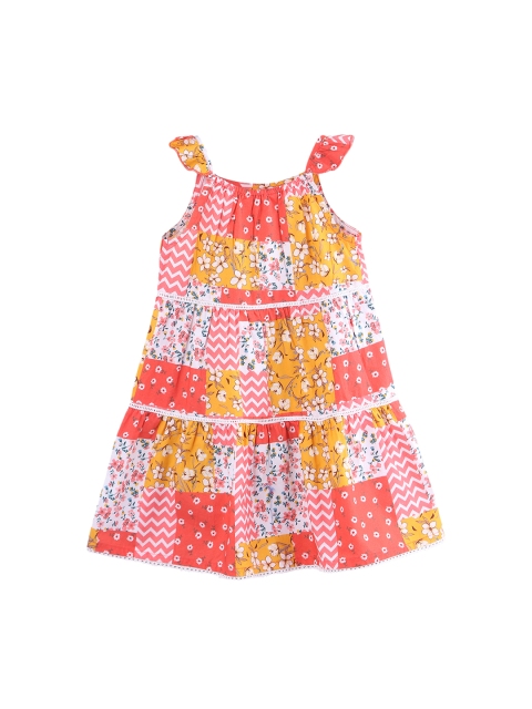 

Beebay Girls Multicoloured Floral Printed Fit and Flare Dress, Multi