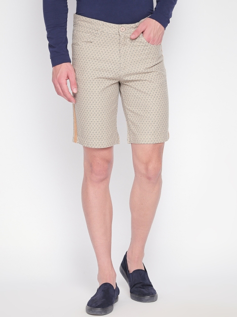

FiTZ Men Beige Printed Regular Fit Regular Shorts