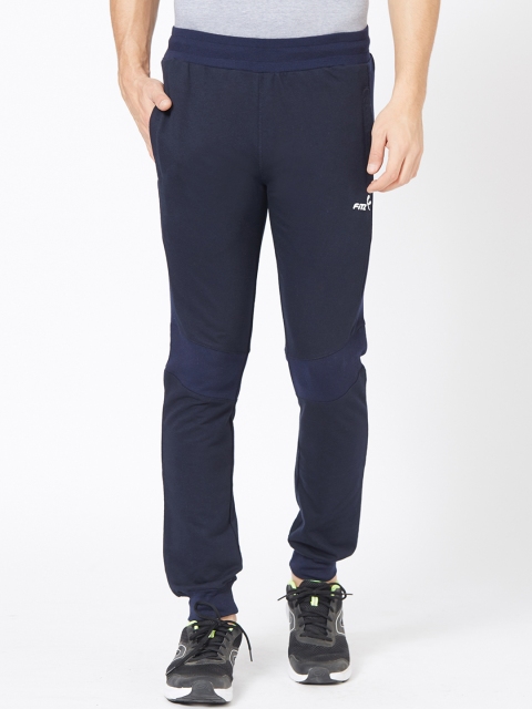 

FiTZ Men Navy Blue Solid Slim-Fit Joggers