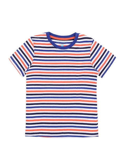 

Pantaloons Junior Boys Blue Striped Round Neck T-shirt