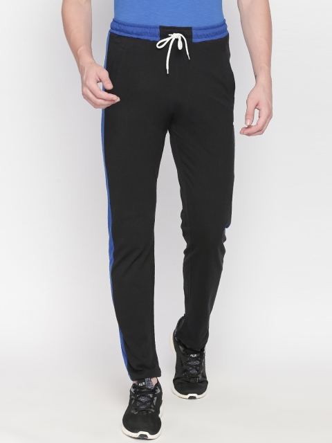 

FiTZ Men Black & Blue Colourblocked Slim-Fit Joggers