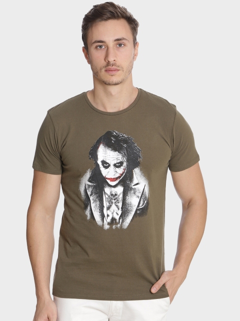 

Free Authority The Dark Knight Featured Grey Tshirt for Men, Olive