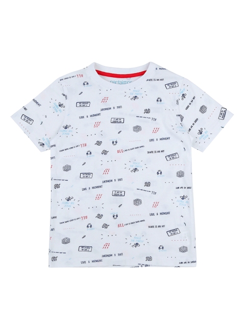 

Pantaloons Junior Boys Navy Blue & Red Printed Round Neck T-shirt